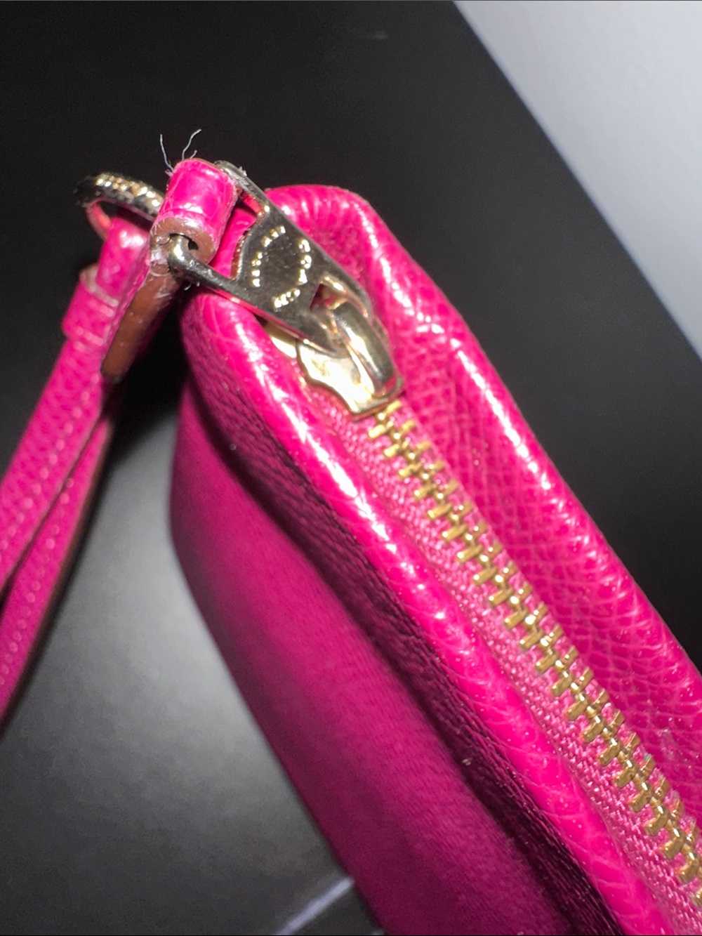 Coach Fuchsia Pebbled Leather Large Wristlet NWOT - Picture 6 of 13